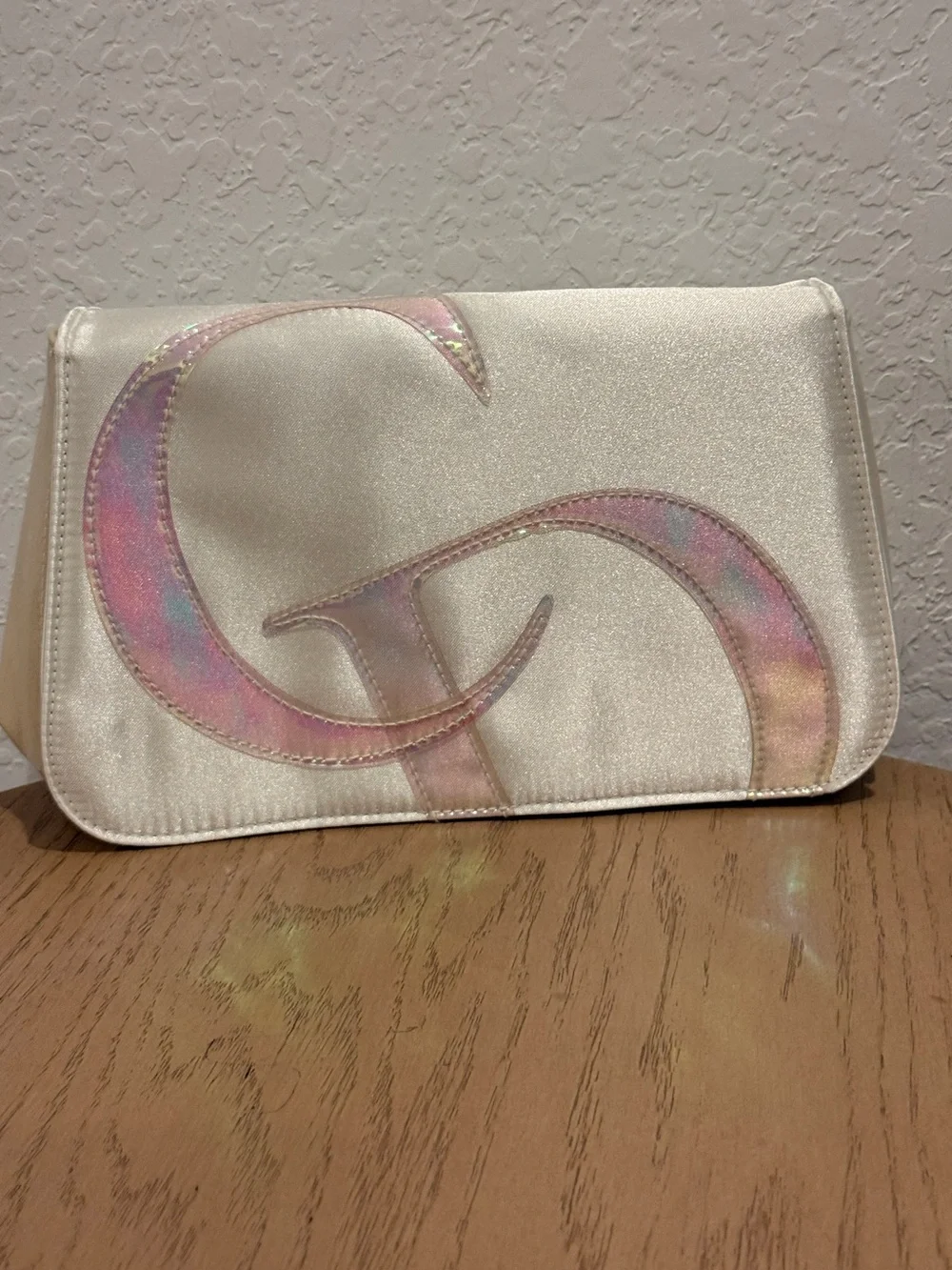 Dior Iridescent Pearl White Clutch with Holographic Logo